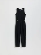 Sukienki i spódniczki dla dziewczynek - Reserved - Dzianinowy kombinezon - czarny - miniaturka - grafika 1