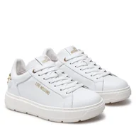 Sneakersy damskie - Sneakersy LOVE MOSCHINO JA15394G0LIA010A Biały - miniaturka - grafika 1