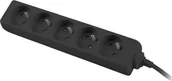 Listwy zasilające - Konnoc DX-5F 3m pětizásuvka ČERNÁ 434361,00 - miniaturka - grafika 1