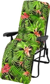 Leżaki ogrodowe - Leżak ogrodowy SR PATRA + poduszka SR FLORES 616 - miniaturka - grafika 1