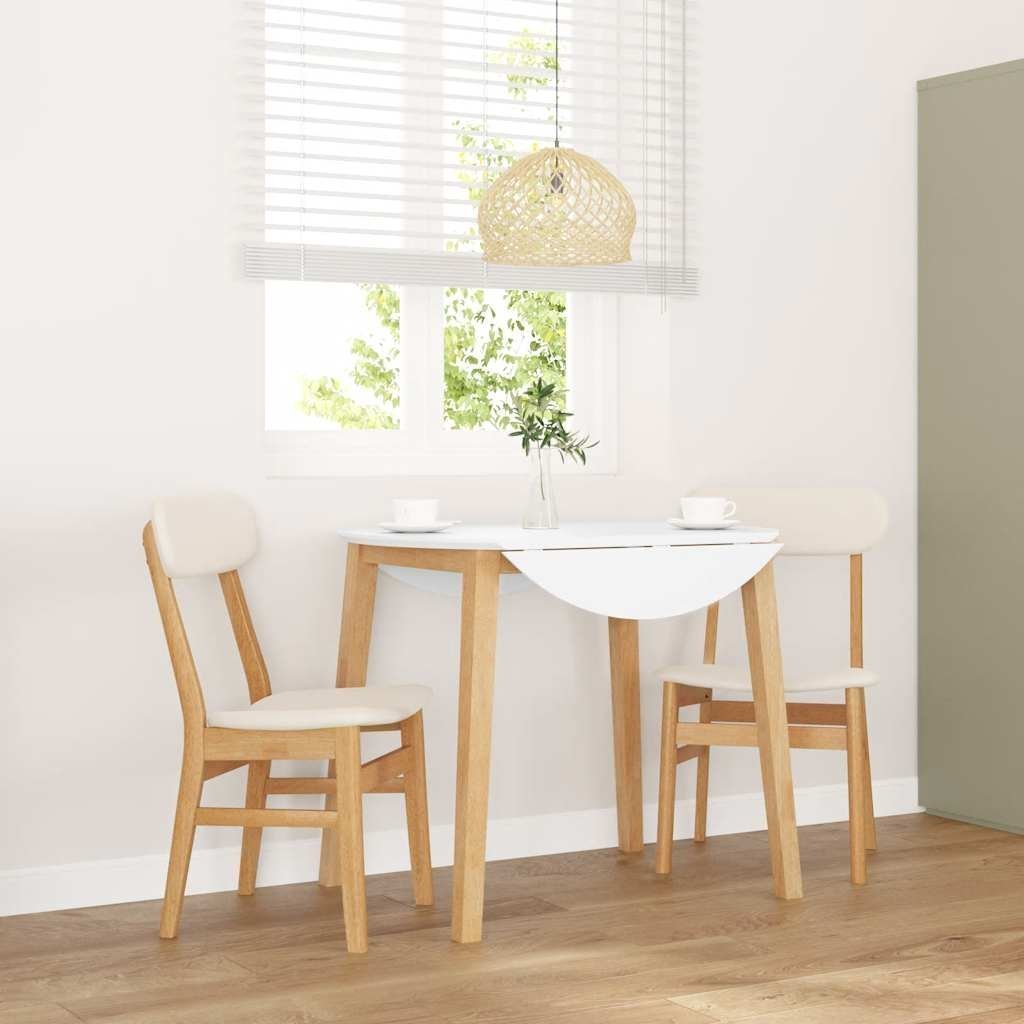 vidaXL Krzesła do jadalni z poduszkami 2 szt. lite drewno guma