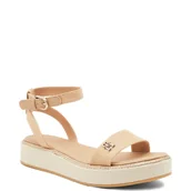 Sandały damskie - Tommy Hilfiger Lniane sandały - miniaturka - grafika 1