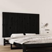 Inne meble do sypialni - Wezgłowie łóżka, czarne, 147x3x90 cm, lite drewno sosnowe Lumarko! - miniaturka - grafika 1