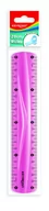 Linijki, ekierki - KEYROAD Linijka KEYROAD, 20cm, elastyczna, zawieszka, różowa KR970854-1 - miniaturka - grafika 1