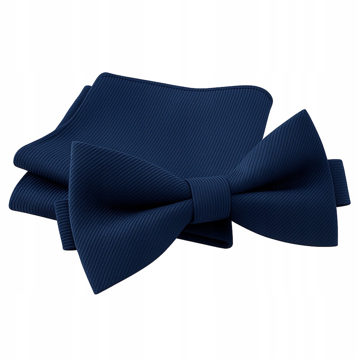 Zestaw mucha + poszetka - granatowa