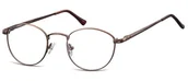 Okulary korekcyjne, oprawki, szkła - Lenonki zerowki Okulary Oprawki korekcyjne 793E brazowe - miniaturka - grafika 1
