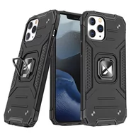 Etui i futerały do telefonów - Wozinsky Ring Armor pancerne hybrydowe etui pokrowiec + magnetyczny uchwyt iPhone 13 Pro czarny - miniaturka - grafika 1
