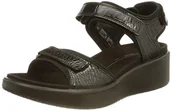 Sandały damskie - ECCO Sandały damskie Flowt Wedge, czarny, 40 EU - miniaturka - grafika 1