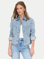 Koszule damskie - ONLY Koszula jeansowa Cassie 15349520 Niebieski Oversize - miniaturka - grafika 1