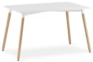 Stoły - Skandynawski stół do jadalni z drewnianymi nogami L0-G42 - miniaturka - grafika 1