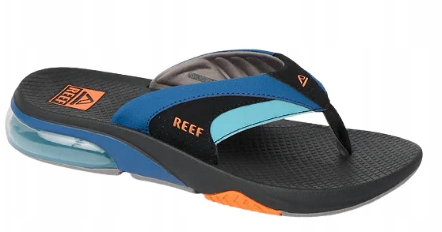 Reef M'S Fanning +, blue/black/orange, 42 us 9