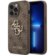 Etui i futerały do telefonów - Etui Guess 4G Big Metal Logo do Apple iPhone 14 Pro Max Brązowy - miniaturka - grafika 1