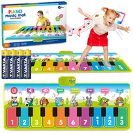 Zabawki interaktywne dla dzieci - Mata Muzyczna Do Tańczenia Pianinko Nagrywa 130X48 U668Z - miniaturka - grafika 1