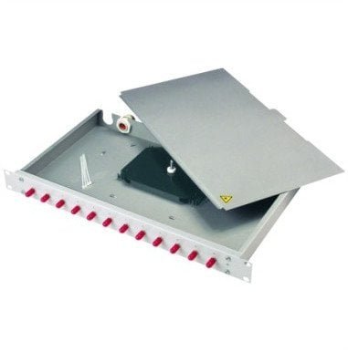 Telegaertner 19 FO-PP BAS-ECO 1U 12 SCD OM3 nPT, BASIS eco z zamontowanymi adapterami