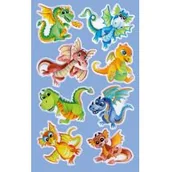 Zabawki kreatywne - Naklejki błyszczące Smoki - miniaturka - grafika 1