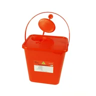 Meble i wyposażenie gabinetów medycznych - Pojemnik na odpady medyczne 5l czerwony Neuplast 1szt - miniaturka - grafika 1