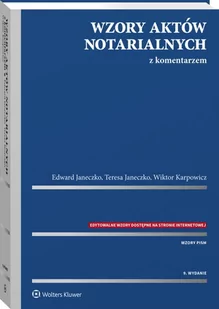 Wzory aktów notarialnych z komentarzem - E-booki - prawo - miniaturka - grafika 1