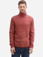 Swetry męskie - Sweter z golfem męski Tom Tailor 1043347 2XL Bordowy (4068127009999) - miniaturka - grafika 1
