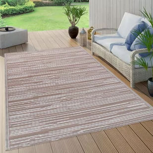 vidaXL Dywan na zewnątrz, brązowy, 160x230 cm, PP - Dywany zewnętrzne - miniaturka - grafika 1