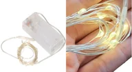 Oświetlenie świąteczne - LAMPKI LED NA CHOINKĘ DRUCIK NA BATERIĘ 2M CIEPŁE - miniaturka - grafika 1