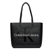 Torebki damskie - Torebka Calvin Klein Jeans Sculpted Shopper29 Mono K60K610276 Czarny - miniaturka - grafika 1