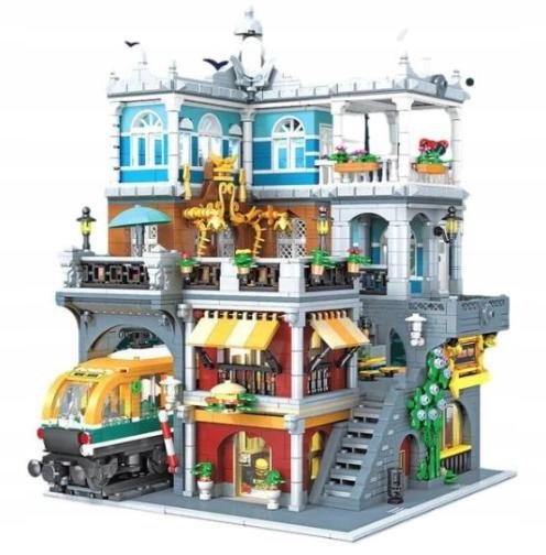 ZESTAW KLOCKÓW BURGER SHOP MODUŁOWA RESTAURACJA BURGEROWA 3289 KLOCKÓW