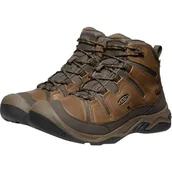 Buty trekkingowe męskie - KEEN Circadia Mid Waterproof Wide męskie buty trekkingowe, Bison Brindle, 41 EU Weit - miniaturka - grafika 1