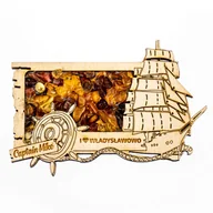 Dekoracje domu - Magnes Z Bursztynem Na Lodówkę I Love Władysławowo - miniaturka - grafika 1