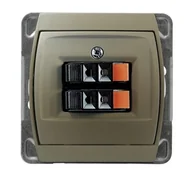 Gniazdka elektryczne - Ospel Gniazdo ścienne GAZELA METALIC MODUŁ głośnikowe Podwójne satyna GG-2J/m/16 - miniaturka - grafika 1