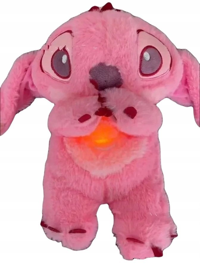 Miś Szumiący Przytulanka Oddychająca Uspokajacz Do Snu Różowa