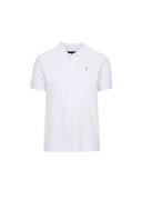 Koszulki męskie - Biała koszulka polo basic męska - miniaturka - grafika 1