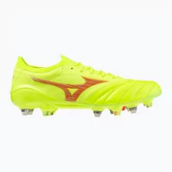 Piłka nożna - Buty piłkarskie męskie Mizuno Morelia Neo IV Β Japan Mix safety yellow/flery coral 2/safety yellow - miniaturka - grafika 1