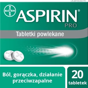 Bayer Aspirin Pro 20 tabletek powlekanych - Przeziębienie i grypa - miniaturka - grafika 1