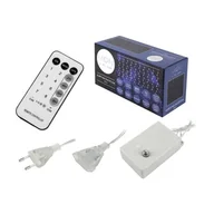 Oświetlenie świąteczne - Kurtyna 300 x LED, 3 x 3 m, 8 funkcji, AC 230 V, sterowana pilotem, światło ciepłe białe. (1LM) - miniaturka - grafika 1