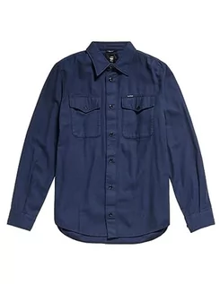 Koszule męskie - G-STAR RAW Męska koszula granatowa, Niebieski (Sartho Blue Gd D20165-d454-b597), XL - grafika 1