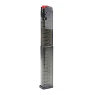 Osprzęt do wiatrówek - ETS - Magazynek polimerowy do Glock 17 / 18 / 19 / 19X / 26 / 34 / 45 - 9x19 mm - 40 naboi - Carbon Smoke Series - SMK-GLK-18-40 - miniaturka - grafika 1