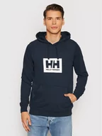 Bluzy sportowe męskie - Helly Hansen Bluza Hh Box 53289 Granatowy Regular Fit - miniaturka - grafika 1