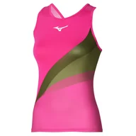 Koszulki sportowe damskie - Damski podkoszulek Mizuno  Release Printed Tank Pink Glo L - miniaturka - grafika 1