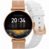 Smartwatch - Gravity GT26-2 Różowe złoto, biały - miniaturka - grafika 1