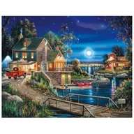 Malowanie po numerach - Diamentowa mozaika 5D. Domek nad potokiem 1006300 - Norimpex - miniaturka - grafika 1