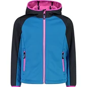 Kurtki i płaszcze dla dziewczynek - CMP - Kid G Jacket Fix Hood, Girl, Turchese, 98 - miniaturka - grafika 1