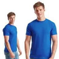 Koszulki męskie - T-shirt Gruba Koszulka Męska 100% Bawełna Fruit Loom 610440 NIEBIESKI XL - miniaturka - grafika 1
