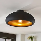 Lampy sufitowe - Lindby Moderne plafondlamp zwart met goud - Gerwina - miniaturka - grafika 1