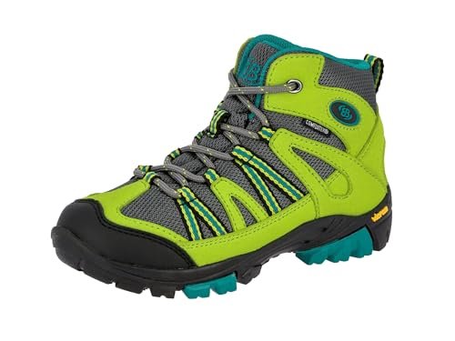 Brütting OHIO HIGH Uniseks - dzieci Buty trekkingowe i turystyczne, cytrynowy/ szary/ niebieski, 38 EU