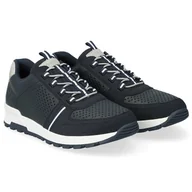 Półbuty męskie - Sneakersy męskie ażurowe Rieker 15153-14 BLUE 43 - miniaturka - grafika 1