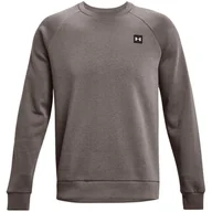 Bluzy męskie - Bluza męska Under Armour Rival Fleece Crew brązowa 1357096 176-XXL - miniaturka - grafika 1