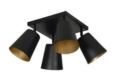 Lampy sufitowe - Emibig Prism lampa sufitowa (spot) 4-punktowa czarna/złota 406/4 406/4 - miniaturka - grafika 1