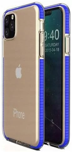 Hurtel Spring Case pokrowiec żelowe etui z kolorową ramką do iPhone 11 Pro Max ciemnoniebieski - Ciemnoniebieski