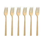 Zestawy sztućców - Komplet widelczyków 6 sztuk HERA VINTAGE GOLD VILLA ITALIA - miniaturka - grafika 1