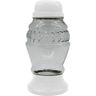 Znicz szklany solarny LA 273 SOL B 10,5 x 20 cm biały - Lampiony i znicze - miniaturka - grafika 1